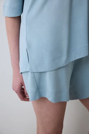 Penti Aging Collagen Açık Mavi Şortlu Pijama Takımı