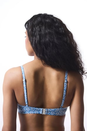 Mavi Twist Balenli  Bikini Üstü