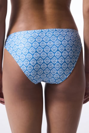 Mavi Geometrik Desenli Bikini Altı