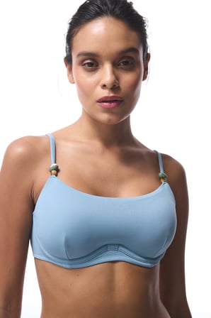 Mavi Maya Boncuklu Bikini Üstü