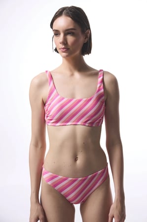 Çizgili Sura Bikini Alt