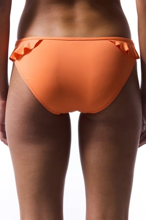 Turuncu Mango Fırfırlı Bikini Altı