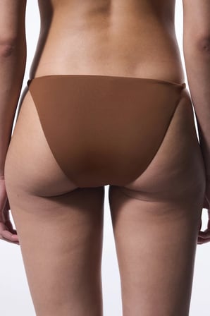 Kahverengi Libby Side Tokalı Slip Bikini Altı