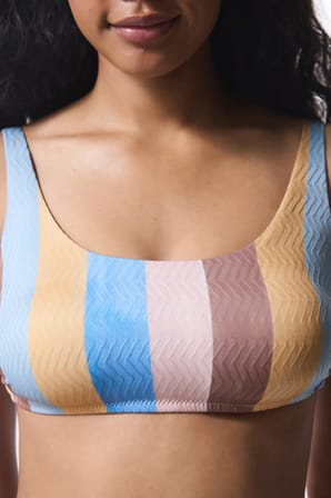 Çizgili Kiera Bikini Üstü