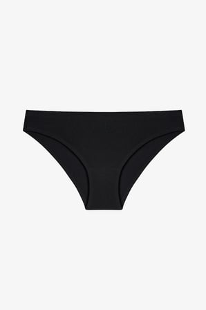 Siyah  Dikişsiz İz Yapmayan Normal Bel Slip Külot