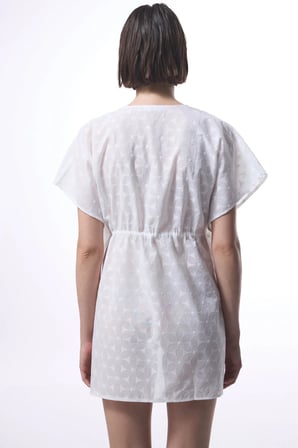 Kırık Beyaz Brode  Kaftan