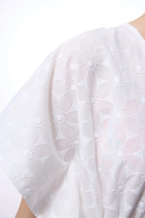 Kırık Beyaz Brode  Kaftan