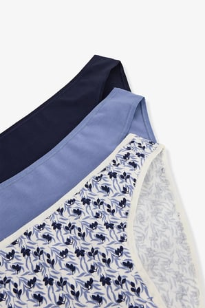 Blue Autumn Yaprak Desenli Düşük Bel 3'lü Slip Külot