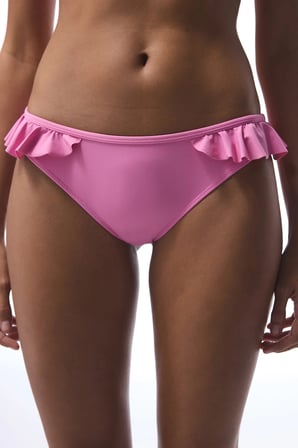 Pembe Begonia Fırfırlı Bikini Altı