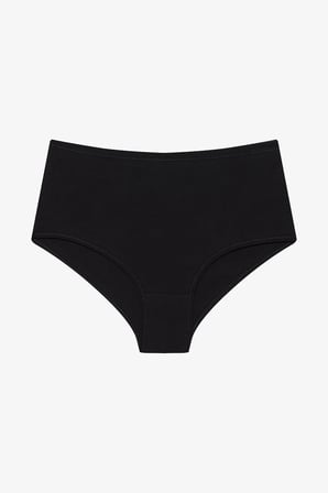 Siyah Yüksek Bel 3'lü Pamuklu Slip Külot
