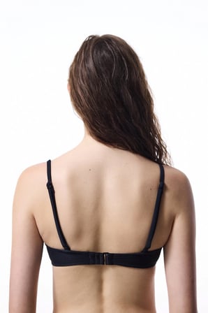 Siyah Nova Straplez Bikini Üstü