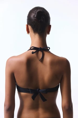 Siyah Nova Straplez Bikini Üstü