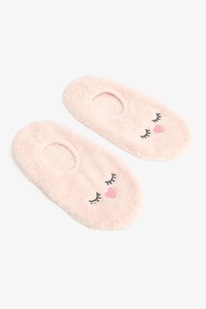 Açık Pembe Sleepy Çizgili Nakışlı Ev Çetiği