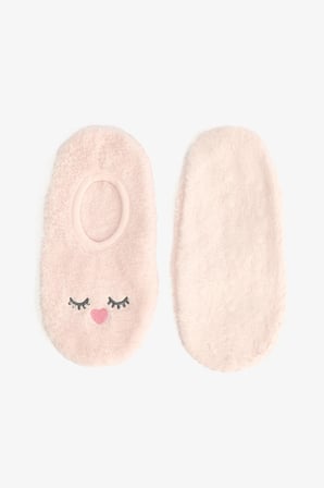Açık Pembe Sleepy Çizgili Nakışlı Ev Çetiği