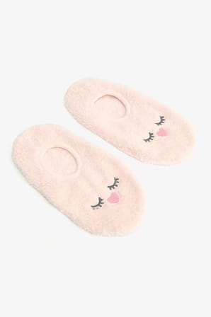 Açık Pembe Sleepy Çizgili Nakışlı Ev Çetiği