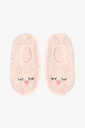 Açık Pembe Sleepy Çizgili Nakışlı Ev Çetiği