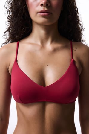 Bordo Carmen Bra Bikini Üstü
