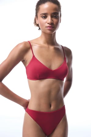 Bordo Carmen Bra Bikini Üstü