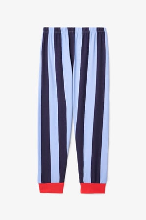 Mavi Erkek Çocuk Abra Kadabra Çizgili Pijama Takımı