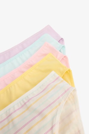 Kız Çocuk Stripe Çok Renkli 5'li Slip