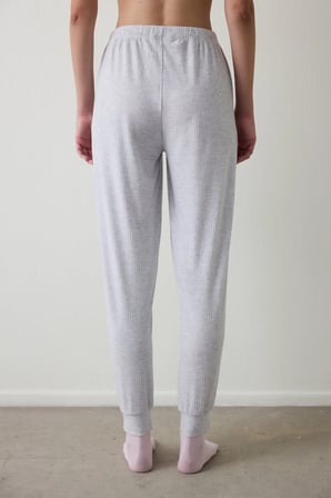 Açık Gri Melanj Not Today Jogger Pijama Altı