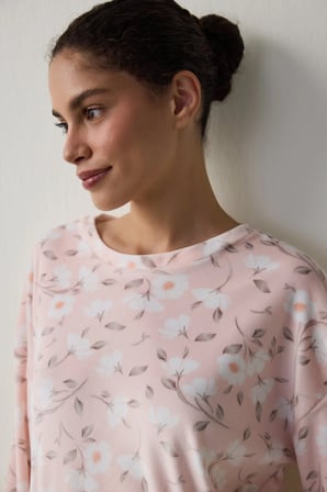 Açık Pembe Ellie  Termal Etkili Sweatshirt Pijama Üstü