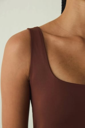 CUPsecret Kendinden Pedli Kapuçino Kare Yaka Kalın Askılı Büstiyer