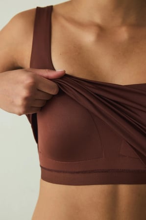 CUPsecret Kendinden Pedli Kapuçino Kare Yaka Kalın Askılı Büstiyer