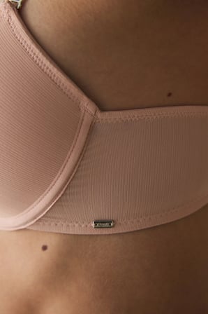 Açık Gül Kurusu Essentials Balenli Push Up Sütyen