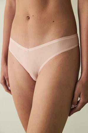 Gül Kurusu Essentials V Kesim Düşük Bel Brazilian Külot