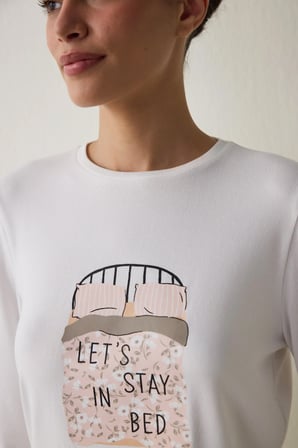 Çizgili Sleep Time  Uzun Kollu Termal Etkili Pijama Takımı
