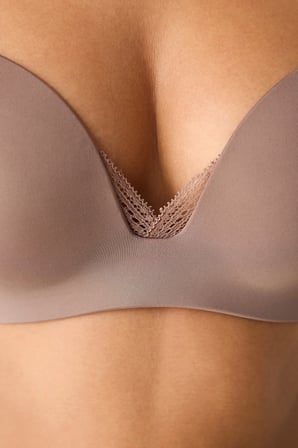 Parlak Vizon Eliza Push Up Dekolte Balensiz Sütyeni