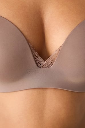 Parlak Vizon Eliza Push Up Dekolte Balensiz Sütyeni