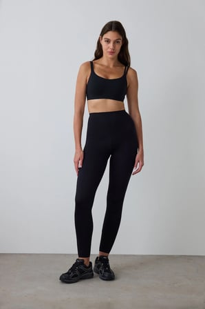 Siyah Yüksek Bel Miracle Fit Tayt