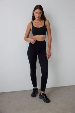 Siyah Yüksek Bel Miracle Fit Tayt
