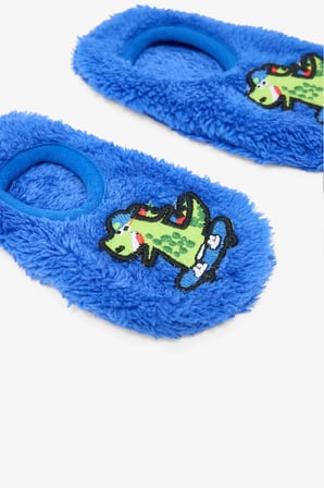 Saks Erkek Çocuk Dinozor Nakışlı Kaymaz Tabanlı Ev Patiği