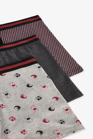 Erkek Organik Çizgili 3'lü Boxer