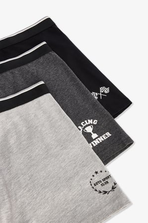 Erkek Flag Sloganlı Organik 3'lü Boxer