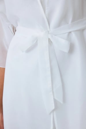 Kırık Beyaz Bridal Charming Kısa Kollu Gelin Sabahlık