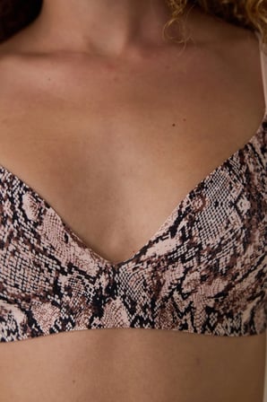 Sedef Tattoo Effect Dikişsiz Balensiz Üçgen Sütyen