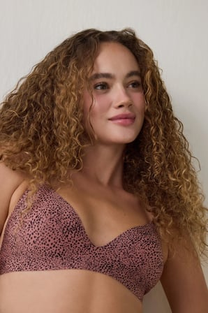 Gül Kurusu Tattoo Effect Dikişsiz Balensiz Üçgen Sütyen