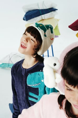 Koyu İndigo Erkek Çocuk Dino Fermuarlı Yumuşacık Sıcacık Pijama Tulumu
