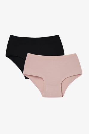 Karışık Renk 2'li Düşük Bel Pamuklu Boxer