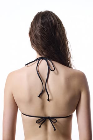 Shale Minimal Kesim Antrasit Bandeau  Bikini Üstü