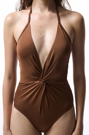 Kahverengi Trıcıa Monokini