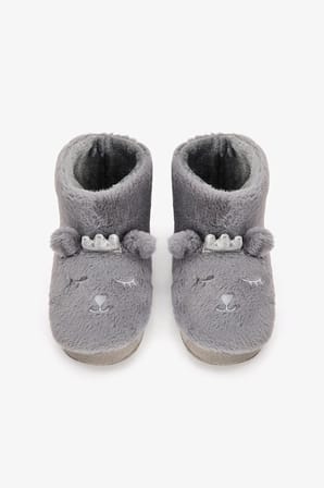 Gri Hayvan Nakışlı Softy Ev Botu