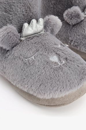 Gri Hayvan Nakışlı Softy Ev Botu