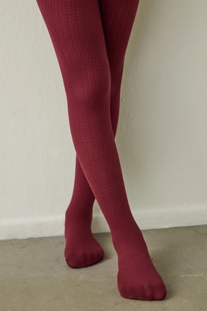 Bordo Kız Çocuk Pretty 90 Denye Mikro Külotlu Çorap