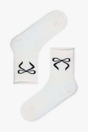 Love Bows Kız Çocuk Fiyonklu Pamuklu 4'lü Soket Çorap