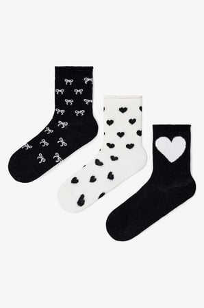 Love Bows Kız Çocuk Fiyonklu Pamuklu 4'lü Soket Çorap